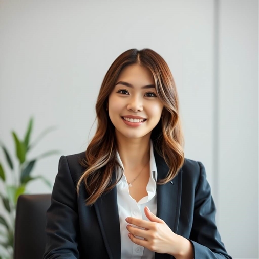 エミナルクリニック面接の服装の身だしなみで少しヘアカラーが派手な女性の画像