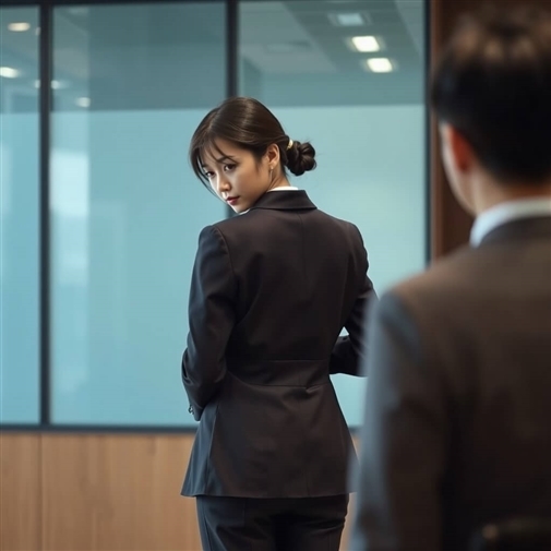 エミナル落ちたと確信した女性応募者が、院内でリモート面接の案内を受けている様子