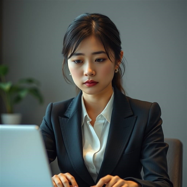 エミナル面接での質問に真剣に耳を傾ける応募者